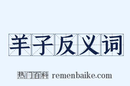 羊子反义词是什么意思的图片